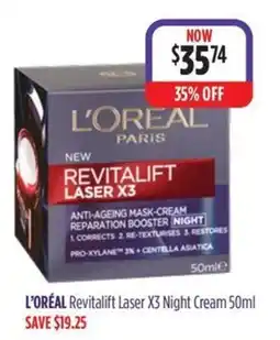 Wizard Pharmacy L'ORÉAL Revitalift Laser X3 Night Cream offer