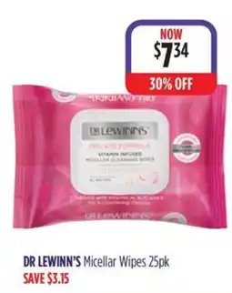 Wizard Pharmacy Dr Lewinn's Micellar Wipes offer