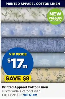 Spotlight Printed Apparel Cotton Linen offer