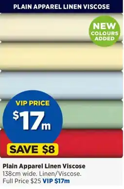 Spotlight Plain Apparel Linen Viscose offer