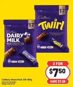 IGA Cadbury Share Pack Selected Varieties offer