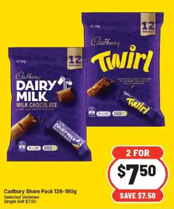 Cadbury Share Pack Selected Varieties
