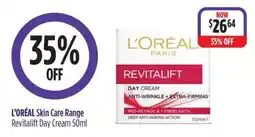 Wizard Pharmacy L'ORÉAL Skin Care Range Revitalift Day Cream offer