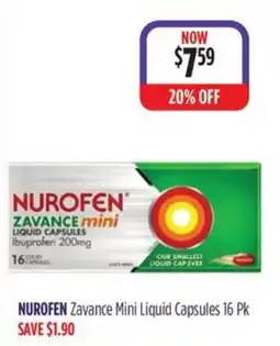Wizard Pharmacy Nurofen Zavance Mini Liquid Capsules offer