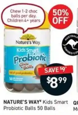 Chemist King Nature's Way Kids Smart Probiotic Choc Balls offer
