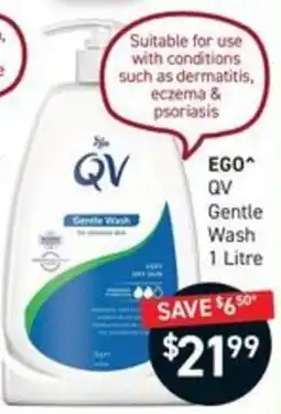 Chemist King EGO QV Gentle Wash offer