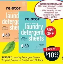 Chemist King restor laundry detergent sheets offer