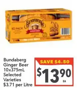 Supa Valu Bundaberg Ginger Beer Selected Varieties offer