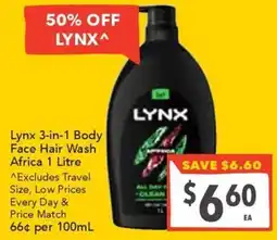 Supa Valu Lynx 3-in-1 Body Face Hair Wash Africa offer