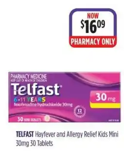 Wizard Pharmacy Telfast Hayfever and Allergy Relief Kids Mini offer