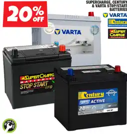Autobarn Supercharge, Century & Varta Stop/Start Batteries offer
