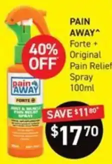 Chemist King Pain Away Forte + Original Pain Relief Spray offer