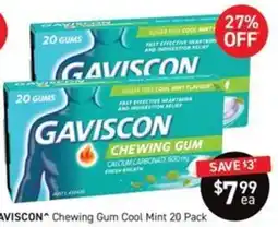 Chemist King Gaviscon Chewing Gum Cool Mint offer