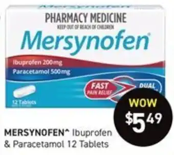 Mersynofen Ibuprofen & Paracetamol 12 Tablets