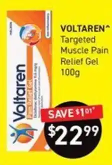 Chemist King Voltaren Targeted Muscle Pain Relief Gel offer