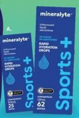 Chemist King mineralyte Sports+ Rapid Hydration Drops offer