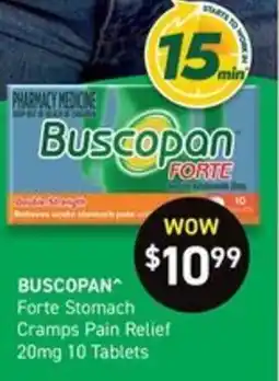 Chemist King Buscopan Forte Stomach Cramps Pain Relief offer