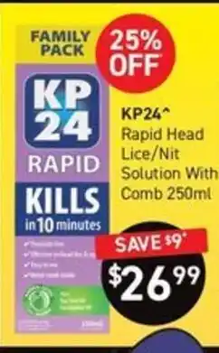 Chemist King KP24 Rapid Head Lice/Nit Solution offer