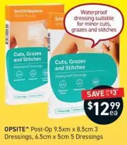 Chemist King OPSITE Post-Op Dressings offer