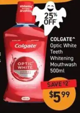 Chemist King Colgate Optic White Teeth Whitening Mouthwash offer