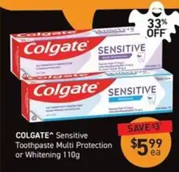 Chemist King Colgate Sensitive Toothpaste Multi Protection or Whitening offer