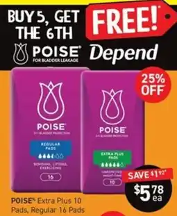 Chemist King Poise Extra Plus 10 Pads, Regular 16 Pads offer