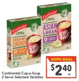 Supa Valu Continental Cup-a-Soup 2 Serve Selected Varieties offer