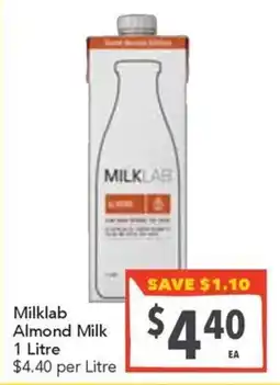 Supa Valu Milklab Almond Milk offer