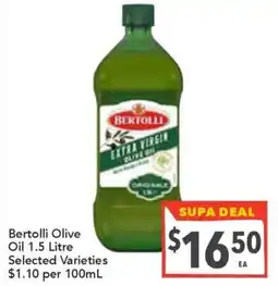 Supa Valu Bertolli Olive Oil offer