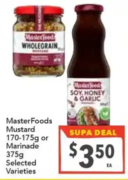 Supa Valu MasterFoods Mustard or Marinade offer