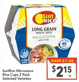 Supa Valu SunRice Microwave Rice Cups offer