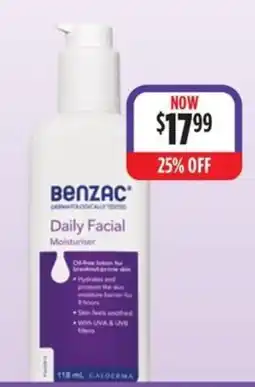 Wizard Pharmacy Benzac Daily Facial Moisturiser offer