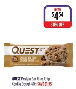 Wizard Pharmacy Quest Protein Bar Choc Chip Cookie Dough offer