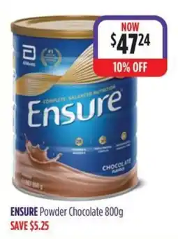 Wizard Pharmacy Ensure Powder Chocolate offer