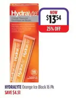 Wizard Pharmacy Hydralyte Orange Ice Block offer