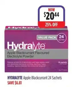 Wizard Pharmacy Hydralyte Apple Blackcurrant Electrolyte Powder offer