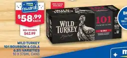 Bottlemart Wild Turkey 101 Bourbon & Cola 6.5% Varieties offer
