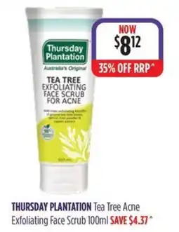Wizard Pharmacy Thursday Plantation Tea Tree Acne Exfoliating Face Scrub offer