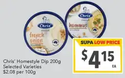 Supa Valu Chris' Homestyle Dip offer