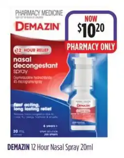 Wizard Pharmacy Demazin 12 Hour Nasal Spray offer