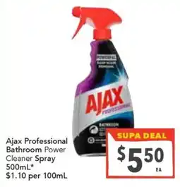 Supa Valu Ajax Professional Bathroom Power Cleaner Spray offer