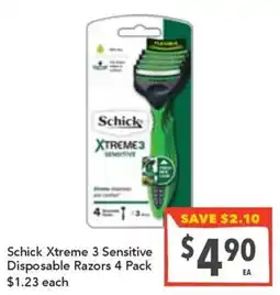 Supa Valu Schick Xtreme 3 Sensitive Disposable Razors offer