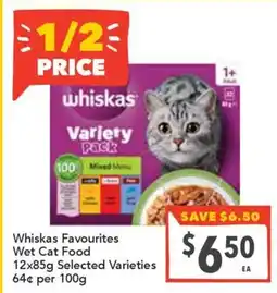 Supa Valu Whiskas Favourites Wet Cat Food offer