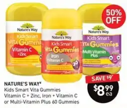 Chemist King Nature's Way Kids Smart Vita Gummies offer