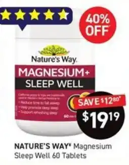 Chemist King Nature's Way Magnesium Sleep Well offer