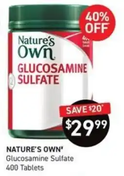 Chemist King Nature's Own Glucosamine Sulfate offer