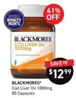 Chemist King Blackmores Cod Liver Oil 1000mg offer