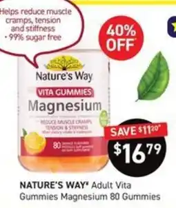 Chemist King Nature's Way Adult Vita Gummies Magnesium offer