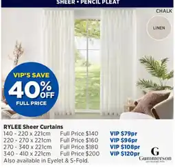 Spotlight Rylee Sheer Curtains offer