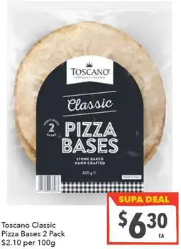 Supa Valu Toscano Classic Pizza Bases offer